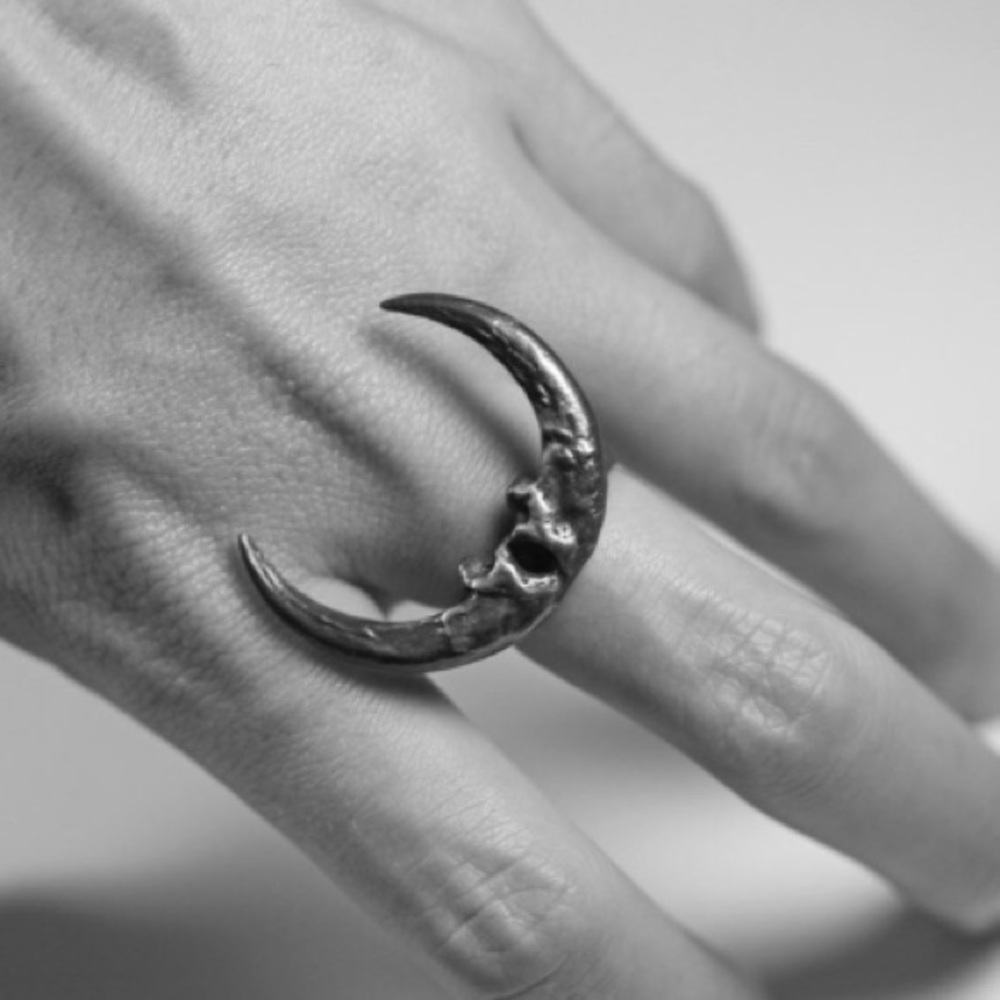 Bloodmilk Naja ring in oxidized sterling size 6